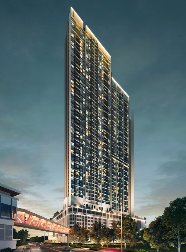 双塔地标建筑